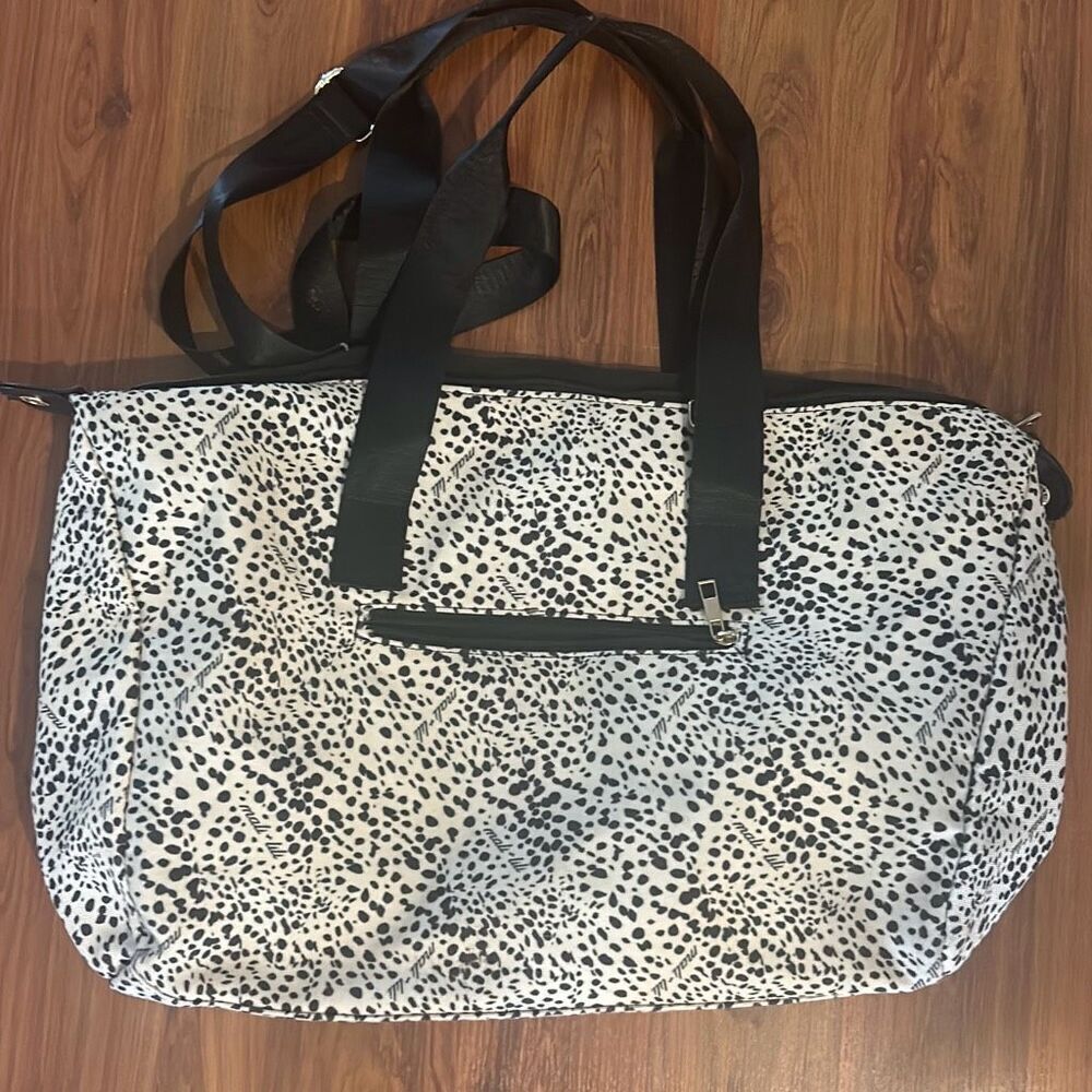 Mali & Lili leopard cheetah beige black tote bag